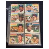 (28) 1956 Topps Baseball Cards Mixed Grade