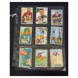 Nine 1950s Football Picture Cards