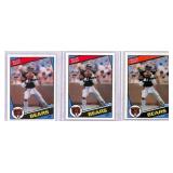 (3) 1986 Topps Willie Gault Rookies