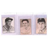 (3) 1947 Tip-Top Bread Baseball Cards