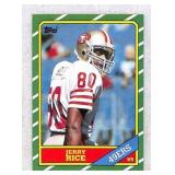 1986 Topps Jerry Rice Rookie Card #161
