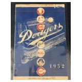 1952 Brooklyn Dodgers vs Reds Baseball Program