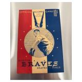 1943 Boston Braves Official Score Card Program