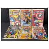 (6) 1992-93 Captain America Marvel Comic Books