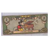 Disney Play Money Mickey Mouse Note