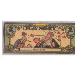 1930s Disney Popeye Play Money Note