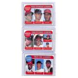 (3) 1969 Topps Baseball Leaders Cards