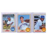 1968 Topps Baseball Cards Carew, Santo, Williams