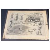 1882 Harper's Weekly New York vs Boston Baseball