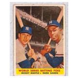 1958 Topps World Series Batting Foes Card #418
