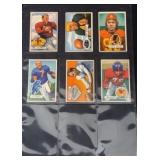 (6) 1951 Bowman Football Crease Free Cards
