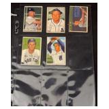 (5) 1952 Bowman High-Grade Baseball Cards