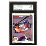 1990 Upper Deck Juan Gonzalez Rookie Card SGC 8.5