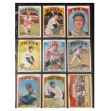 (9) 1972 Topps Baseball High Number Cards