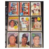 (9) 1969 Topps Baseball Cards