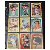 (9) 1972 Topps Baseball High Number Cards