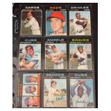 (9) 1971 Topps Baseball High Number Cards