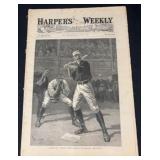 1888 Harper's Weekly Full Newspaper baseball cover