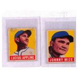 1949 Leaf Lucius Appling and Johnny Mize
