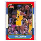 1986 Fleer James Worthy Rookie #131