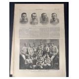 1881 Harper's Weekly Baseball Newspaper Pages