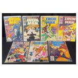 (7) 1980s-1990s Iron Man Comic Books
