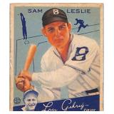 1934 Goudey Sam Leslie Baseball Card No. 49