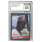 1986 Donruss The Rookies #11 Barry Bonds CSG 8.5