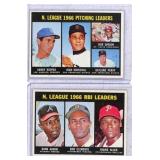 (2) 1967 Topps NL Leaders Baseball Cards