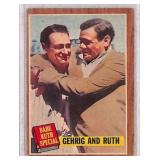 1962 Topps Babe Ruth Special Gehrig And Ruth Card