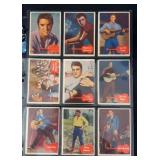 (9) 1956 Topps High-Grade Elvis Cards