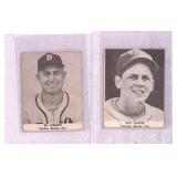 (2) 1947 Tip-Top Bread Baseball Cards