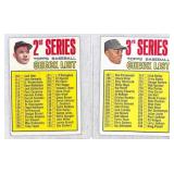 1967 Topps Baseball 2nd and 3rd Series Checklists