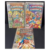 (3) 1980-82 Marvel Captain America Comic Books