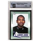 2002 Rookie Review LeBron James Card GAI 9