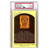 Carl Hubbell Signed Hall of Fame Postcard PSA/DNA