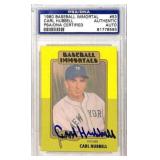 1980 Baseball Immortals Carl Hubbell Autographed