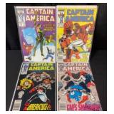 (4) 1988 Marvel Captain America Comic Books