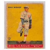 1933 Goudey Max Bishop Baseball Card No. 61