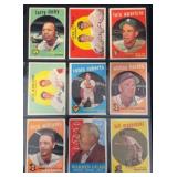 (9) 1959 Topps Hall of Fame Cards