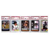 (5) PSA Graded Football Rookie Cards