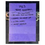 (82) 1963 Topps Baseball Cards