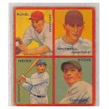 1935 Goudey 4 in 1 Washington Senators Card