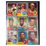 (54) 1963 Topps Baseball Mixed-Grade Cards