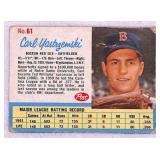 1962 Post Cereal Carl Yastrzemski Card