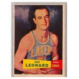 1957 Topps Bob Leonard Minneapolis Lakers Card