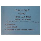 (14) 1954-1955 Topps Rails and Sails Cards