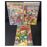 (3) 1980s Marvel Avengers Comic Books