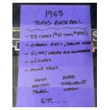 (88) 1968 Topps Baseball Cards