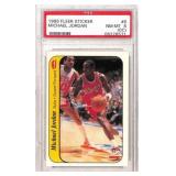 1986 Fleer Sticker Michael Jordan PSA 8 OC